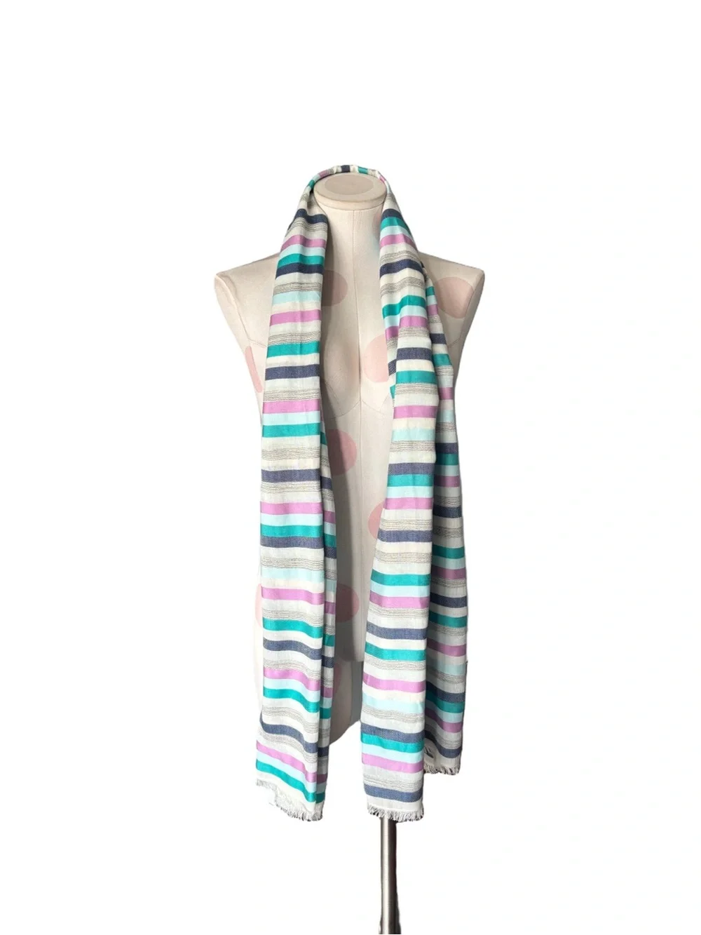 Pastel Stripe Oblong Scarf